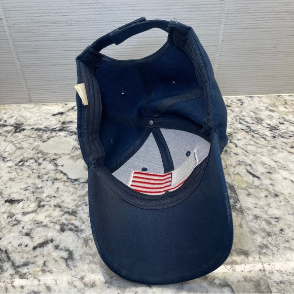 USA Flag Embroidered Navy Cap - Picture 5 of 6